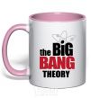 Mug with a colored handle The Big Bang Theory V.1 light-pink фото