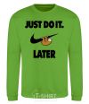 Sweatshirt just do it later orchid-green фото