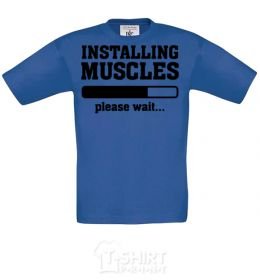 Kids T-shirt installing muscles version 2 royal-blue фото