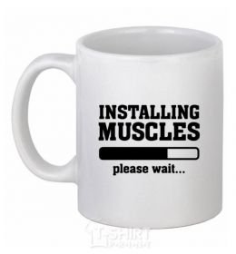 Чашка керамическая installing muscles version 2 Белый фото