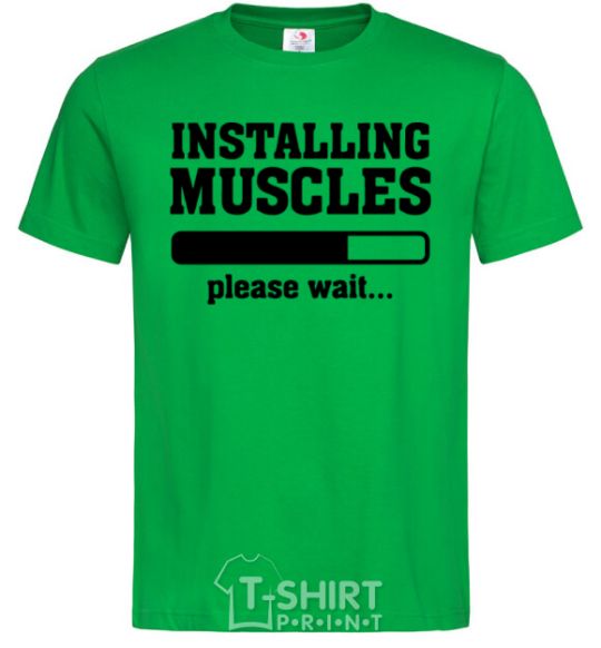 Men's T-Shirt installing muscles version 2 kelly-green фото