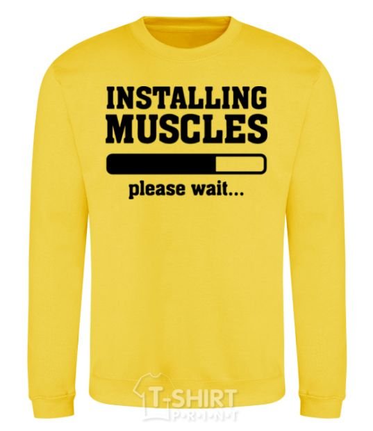 Sweatshirt installing muscles version 2 yellow фото