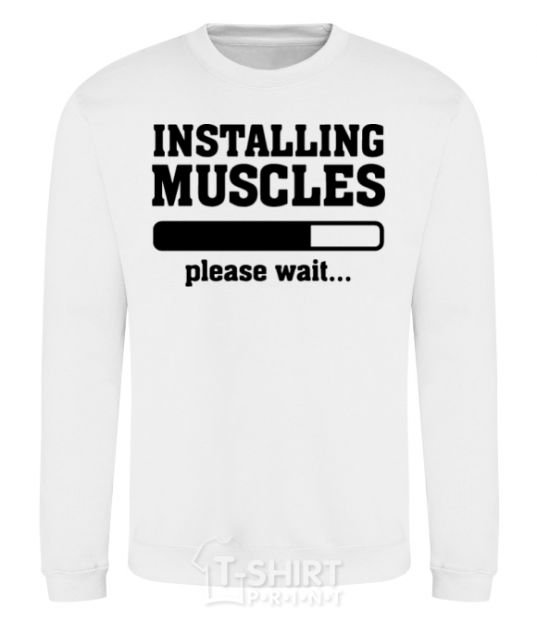 Sweatshirt installing muscles version 2 White фото
