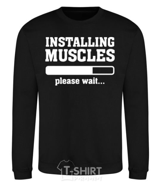Sweatshirt installing muscles version 2 black фото