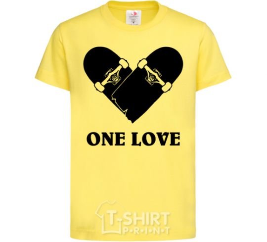 Kids T-shirt skate one love cornsilk фото