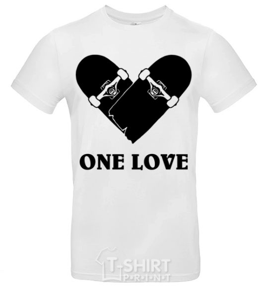 Men's T-Shirt skate one love White фото