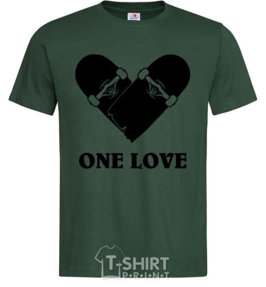 Мужская футболка skate one love Темно-зеленый фото