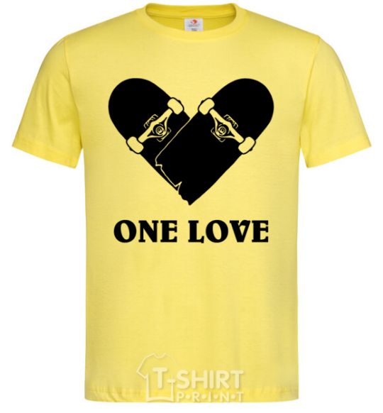 Men's T-Shirt skate one love cornsilk фото