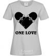 Women's T-shirt skate one love grey фото