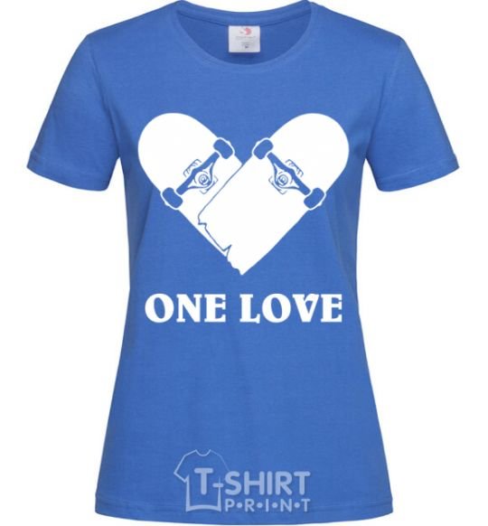 Women's T-shirt skate one love royal-blue фото