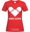 Women's T-shirt skate one love red фото
