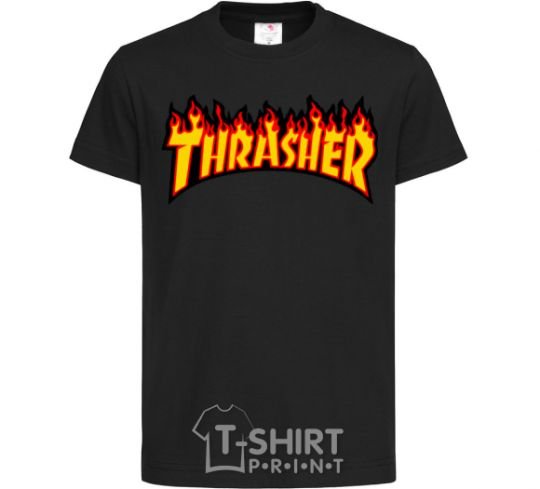 Kids T-shirt Thrasher black фото