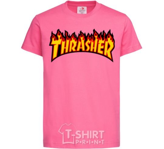 Детская футболка Thrasher Ярко-розовый фото