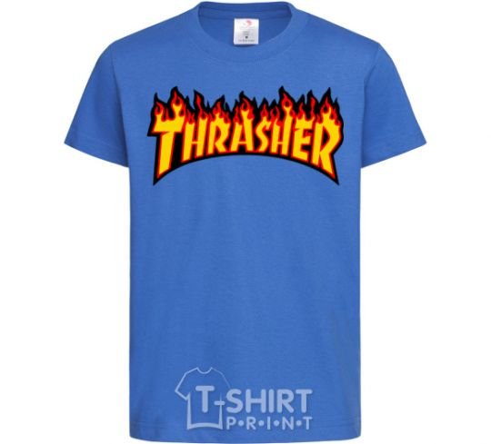 Детская футболка Thrasher Ярко-синий фото