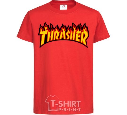 Kids T-shirt Thrasher red фото