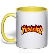 Чашка с цветной ручкой Thrasher Солнечно желтый фото