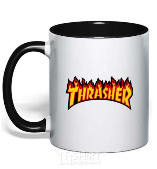 Чашка с цветной ручкой Thrasher Черный фото