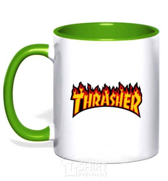 Чашка с цветной ручкой Thrasher Зеленый фото