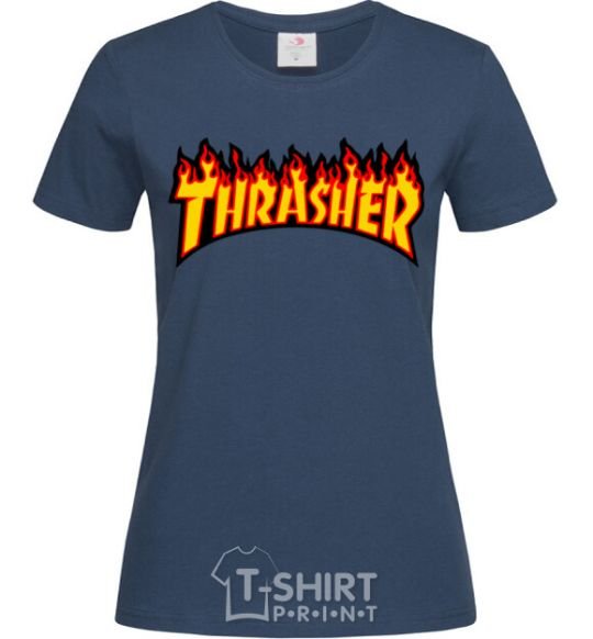 Женская футболка Thrasher Темно-синий фото