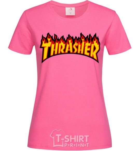 Женская футболка Thrasher Ярко-розовый фото