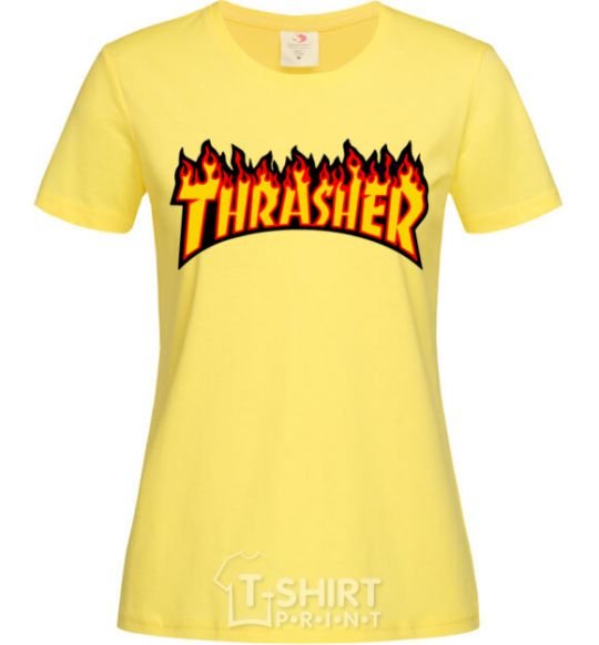 Женская футболка Thrasher Лимонный фото
