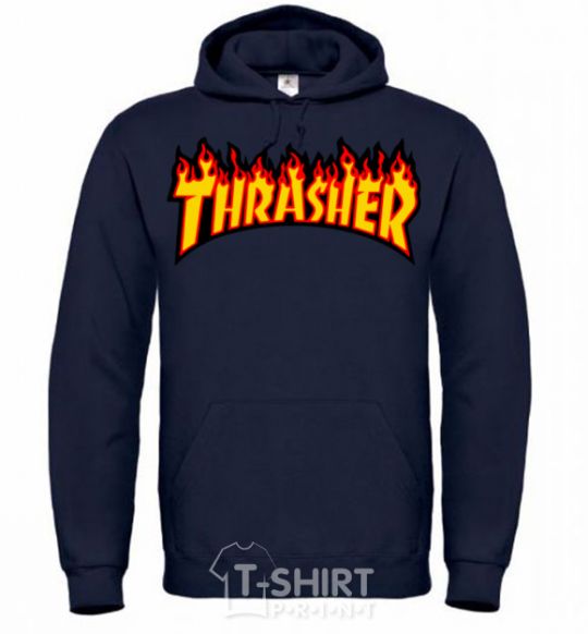 Men`s hoodie Thrasher navy-blue фото