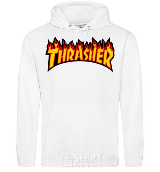 Men`s hoodie Thrasher White фото