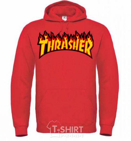 Мужская толстовка (худи) Thrasher Ярко-красный фото