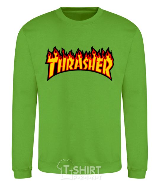 Свитшот Thrasher Лаймовый фото