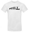 Men's T-Shirt The evolution of a fisherman White фото