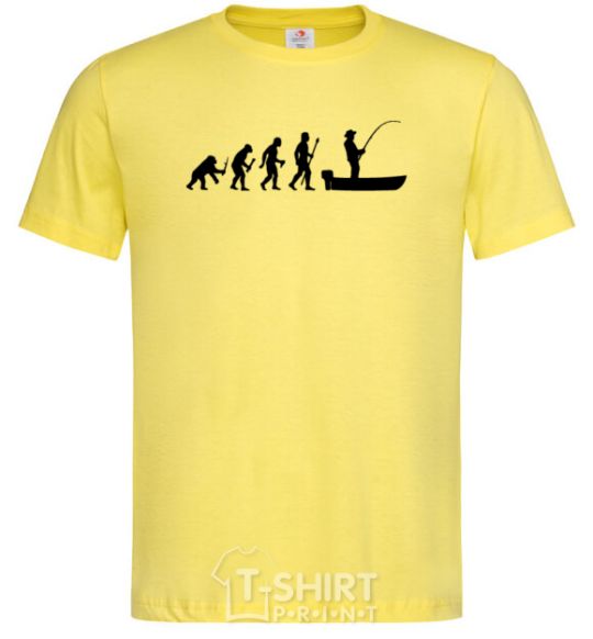 Men's T-Shirt The evolution of a fisherman cornsilk фото