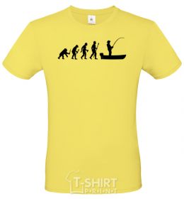 Men's T-Shirt The evolution of a fisherman cornsilk фото