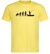 Men's T-Shirt The evolution of a fisherman cornsilk фото