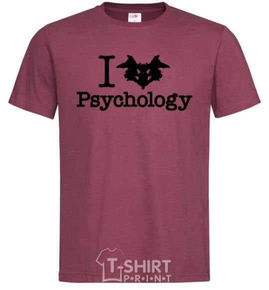 Men's T-Shirt Рsychology burgundy фото