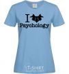 Women's T-shirt Рsychology sky-blue фото