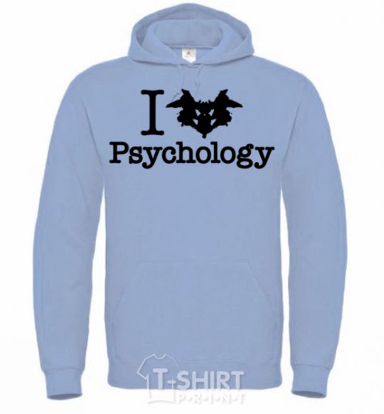 Men`s hoodie Рsychology sky-blue фото