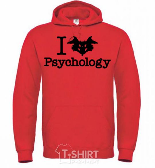 Men`s hoodie Рsychology bright-red фото