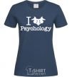 Women's T-shirt Рsychology navy-blue фото