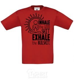 Kids T-shirt inhalec the good shit red фото