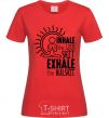 Women's T-shirt inhalec the good shit red фото