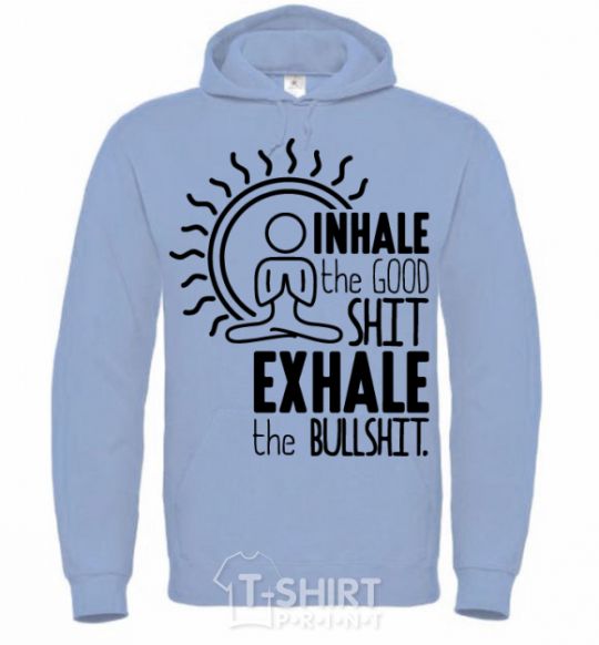 Men`s hoodie inhalec the good shit sky-blue фото