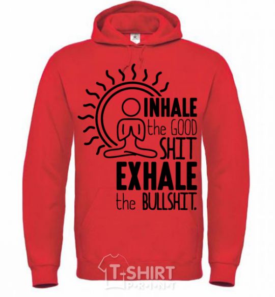 Men`s hoodie inhalec the good shit bright-red фото