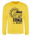 Sweatshirt inhalec the good shit yellow фото