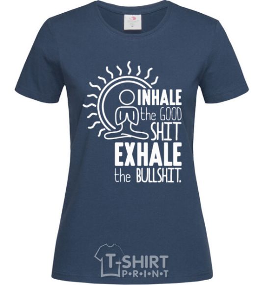 Women's T-shirt inhalec the good shit navy-blue фото