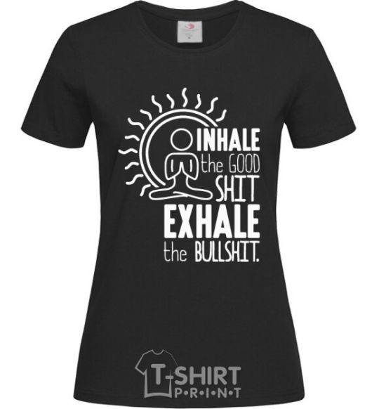 Women's T-shirt inhalec the good shit black фото