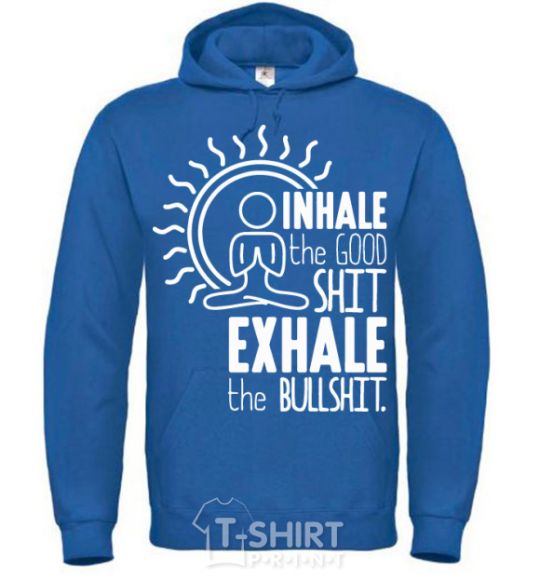 Men`s hoodie inhalec the good shit royal фото