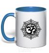 Mug with a colored handle zen-uzor royal-blue фото