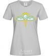 Women's T-shirt eyes yin and yang grey фото