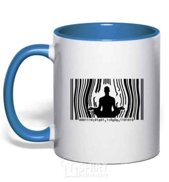 Mug with a colored handle om royal-blue фото