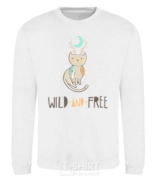 Sweatshirt wild and free White фото